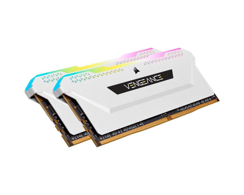 Памет CORSAIR DDR4 32GB 2x16GB 3200MHz DIMM CL16 VENGEANCE RGB Pro SL White 1.35V XMP 2.0 3