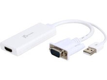  Аудио видео адаптер j5create JDA214, VGA/USB мъжко - HDMI женско, Бял 289265 J5-JDA214 на топ цена - PIC.bg