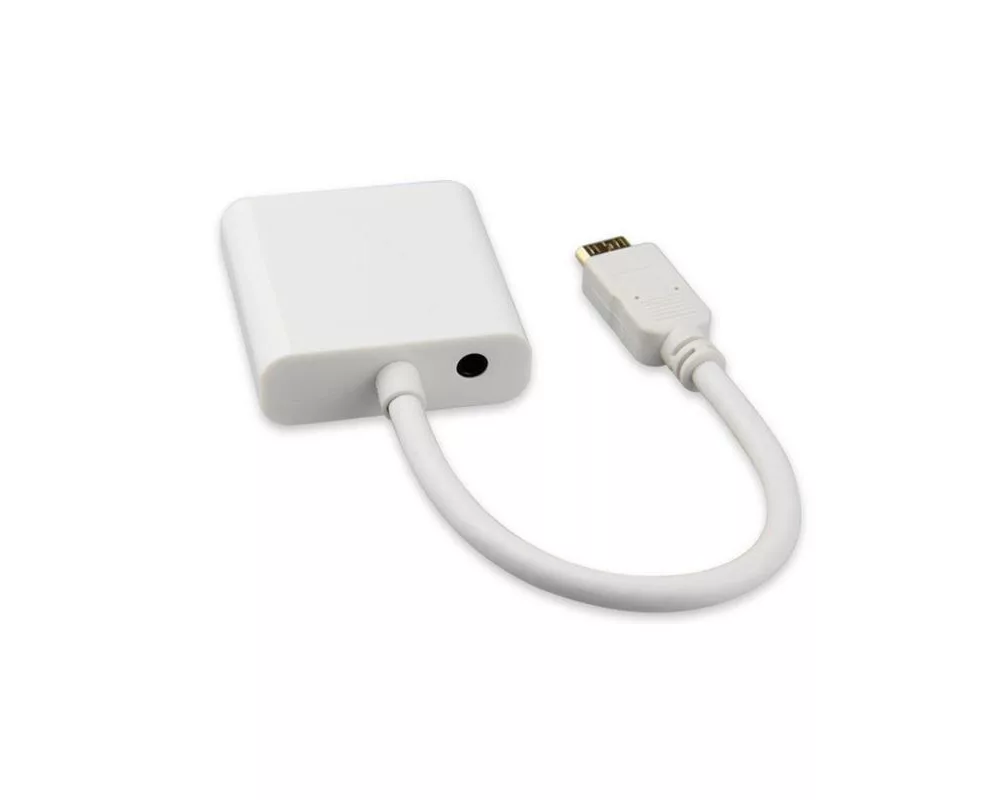 Адаптери RAID Estillo, mini HDMI мъжко - VGA женско, 1080P, Бял 2