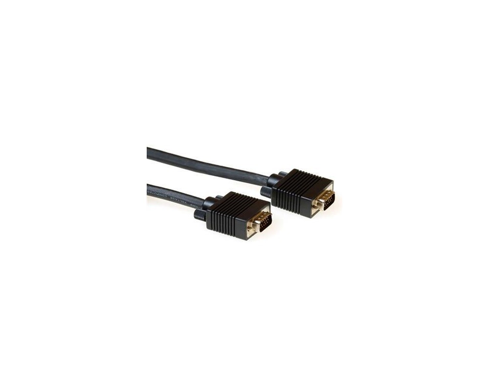 Кабел ACT AK4273, VGA мъжко - VGA мъжко, 15 pin, 20 м, Черен, Булк