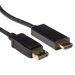 <span>Кабел</span> ACT AK3992, DisplayPort мъжко - HDMI-A мъжко, 5 м, Черен, Булк <span class='catalog-num-in-name'>EWENT-ACT-CAB-AK3992</span> - 