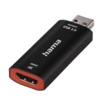 <span>Адаптери</span> Video Recording стик HAMA 74257, HDMI женско - USB мъжко, 4К, Черен <span class='catalog-num-in-name'>HAMA-74257</span> - 