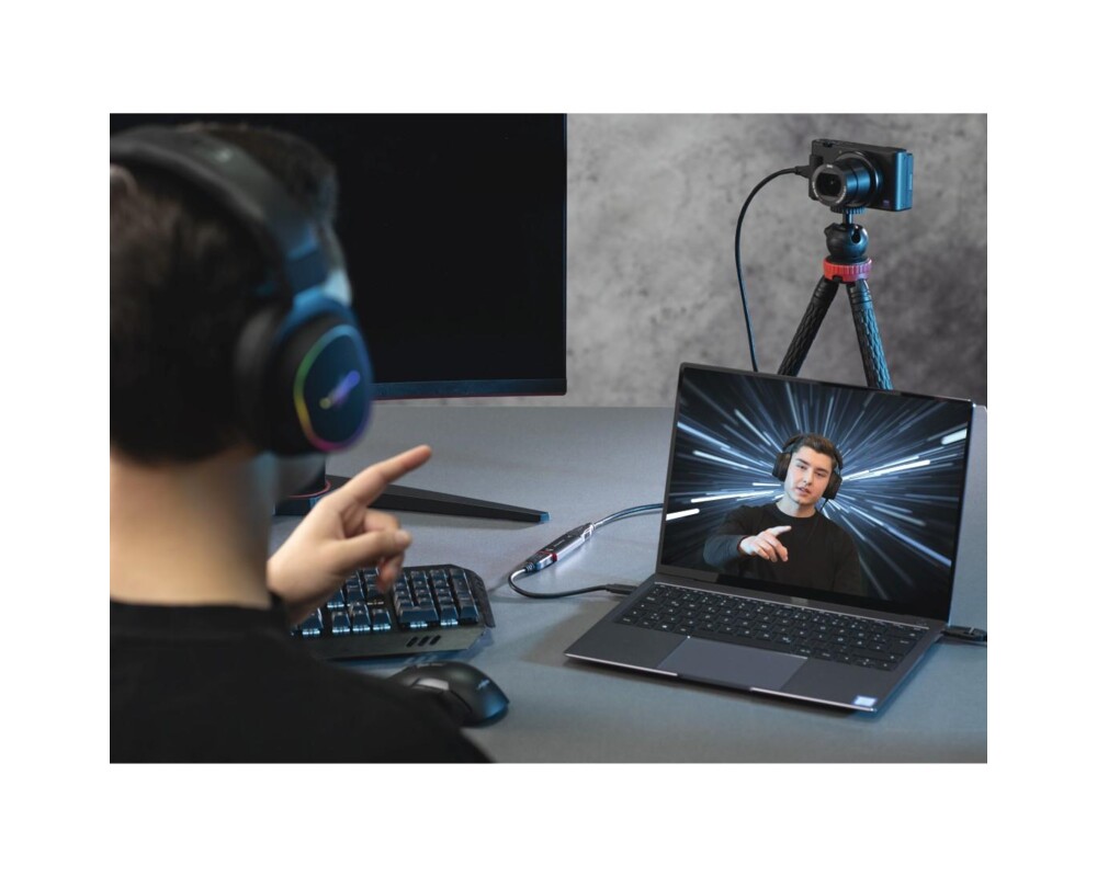 Адаптери Video Recording стик HAMA 74257, HDMI женско - USB мъжко, 4К, Черен 6