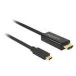 <span>Кабел</span> Delock, USB-C мъжко - HDMI мъжко, 2.0 m, 4K 30 Hz, 2 m, Черен <span class='catalog-num-in-name'>DELOCK-85259</span> - 