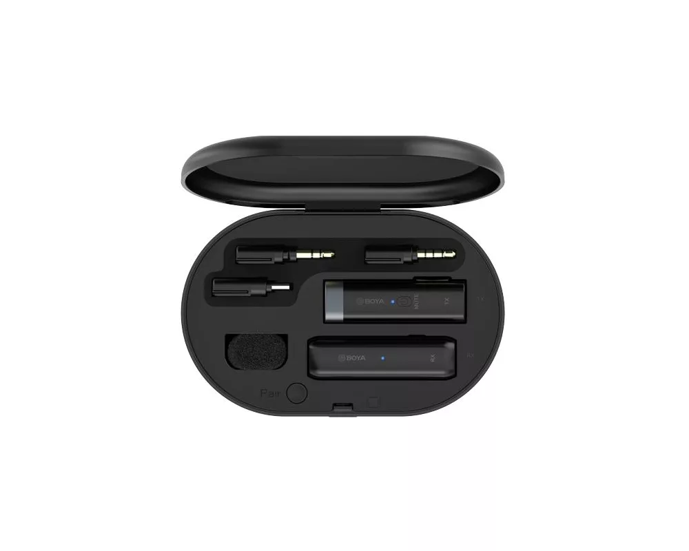 Микрофон Безжичен брошка BOYA BY-WM3U, USB-C, комплект предавател и приемник 5