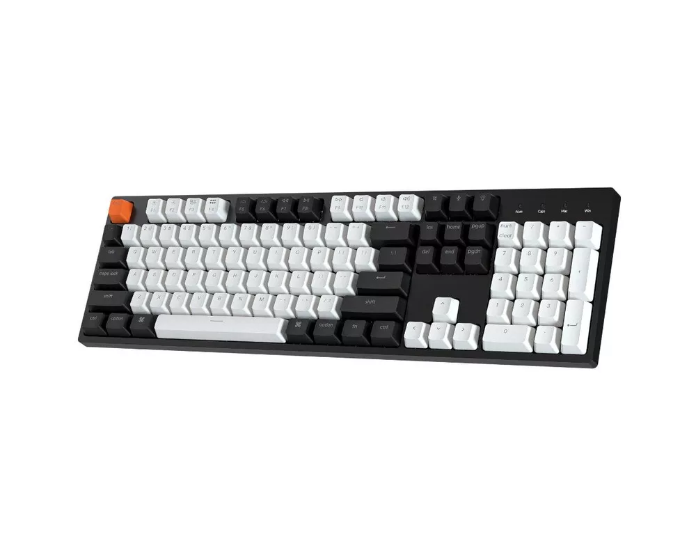 Клавиатура Геймърска Механична клавиатура Keychron C2 Hot-Swappable Full-Size Gateron G Pro Brown Switch White LED ABS 4