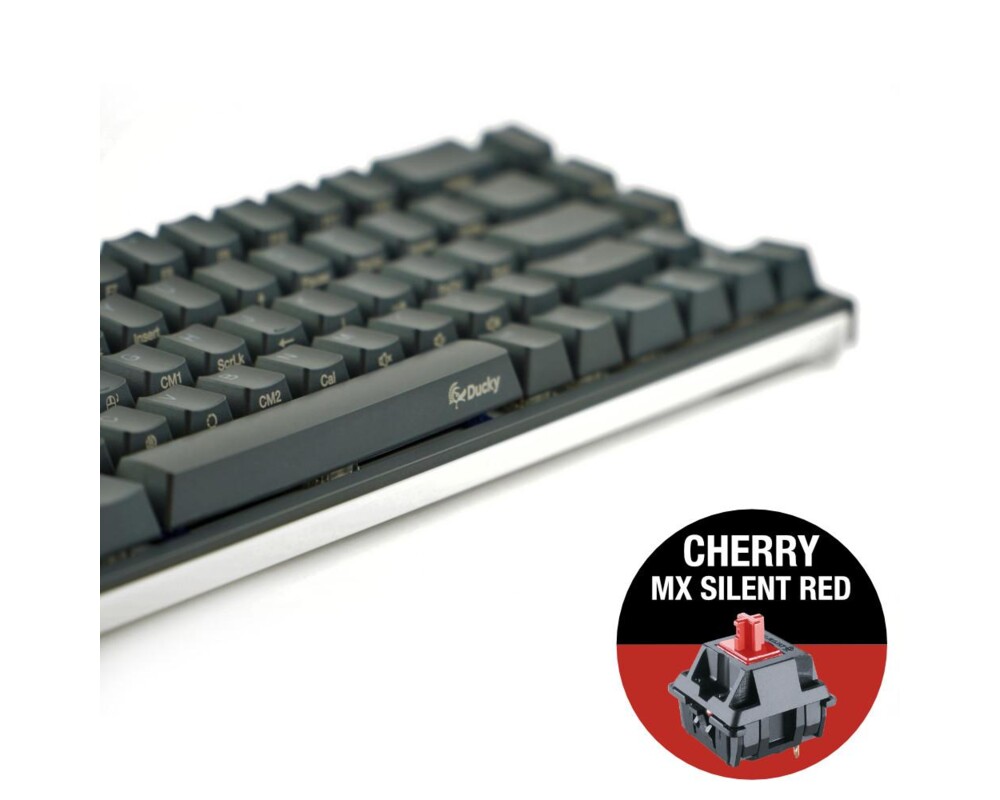 Клавиатура Геймърскa механична клавиатура Ducky One 2 SF RGB, Cherry MX Silent Red 2