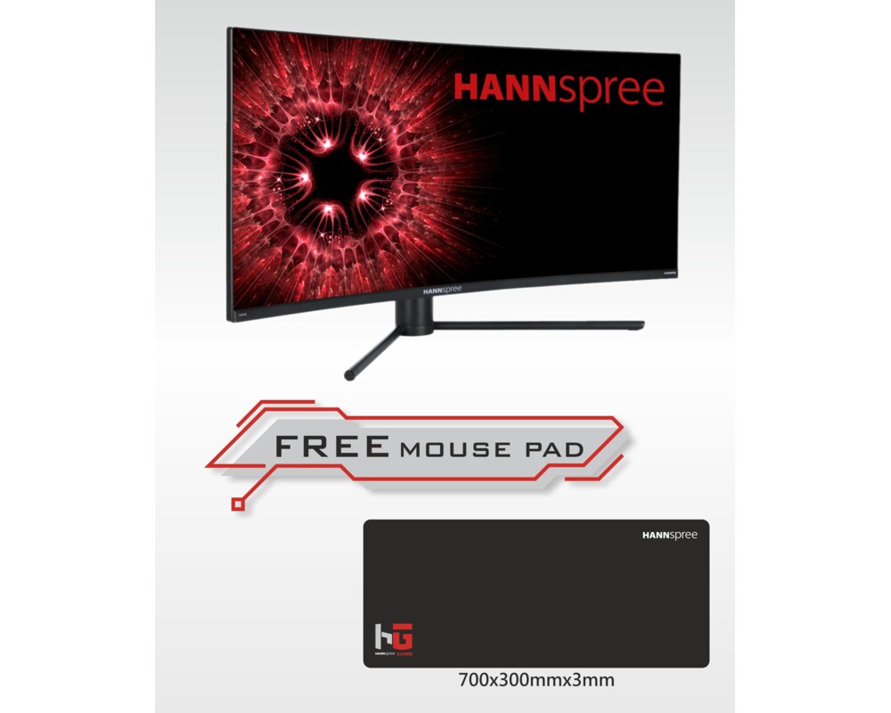 Монитор HANNSPREE HG392PCB, WQHD, Wide, Извит, 38.5 inch, 165 Hz, HDMI, DP, Черен 8