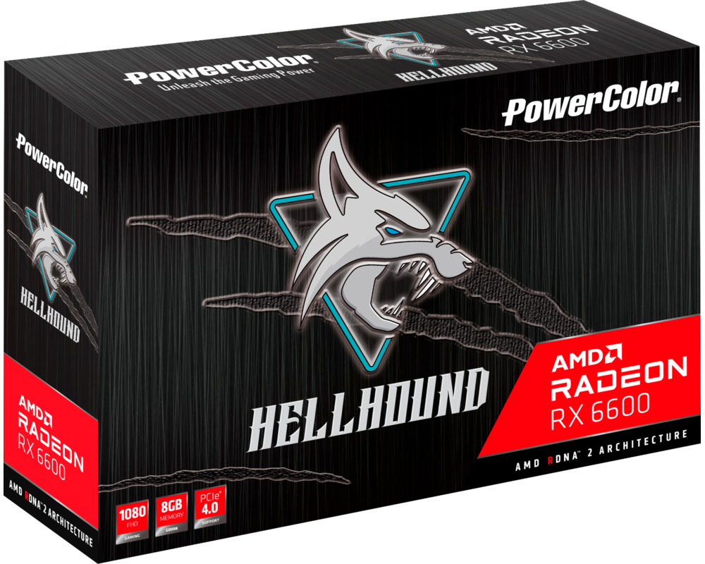 Видеокарта PowerColor HellHound Radeon RX 6600 8GB GDDR6 6