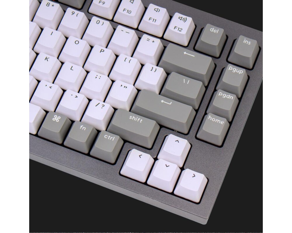 Клавиатура Геймърска Механична клавиатура Keychron Q1 Silver Grey QMK TKL Gateron G Pro Brown Switch RGB LED ABS 4