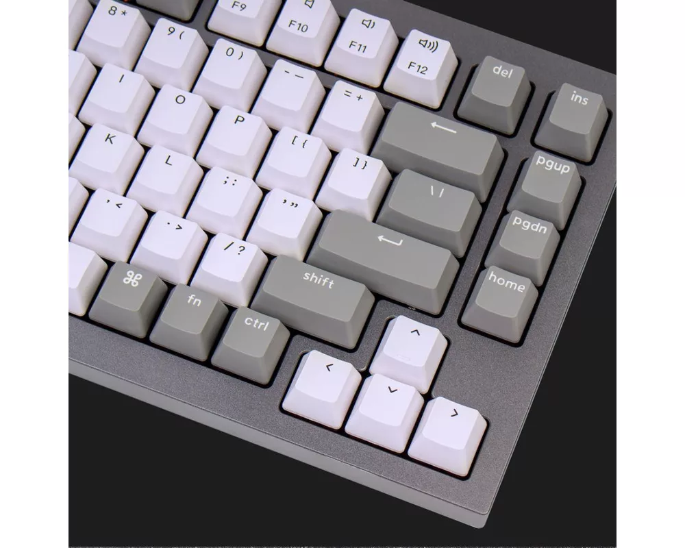 Клавиатура Геймърска Механична клавиатура Keychron Q1 Silver Grey QMK TKL Gateron G Pro Red Switch RGB LED ABS 4
