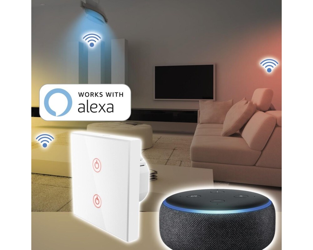 Умен контакт HAMA Wi-Fi смарт ключ за стена, Amazon Alexa, 176551 5