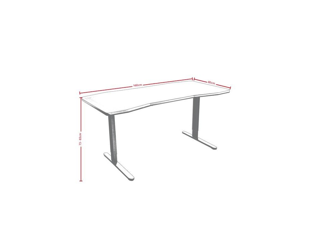 Геймърско бюро Nitro Concepts D16M, Carbon Red 4