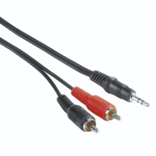  HAMA, 3,5 mm жак мъжко - 2 x Чинч мъжко, 2м, Черен 309867 HAMA-205106 на топ цена - PIC.bg
