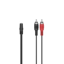  HAMA, 3.5 mm жак женско - 2 x Чинч мъжко, 0.12 м, Черен 309907 HAMA-205186 на топ цена - PIC.bg