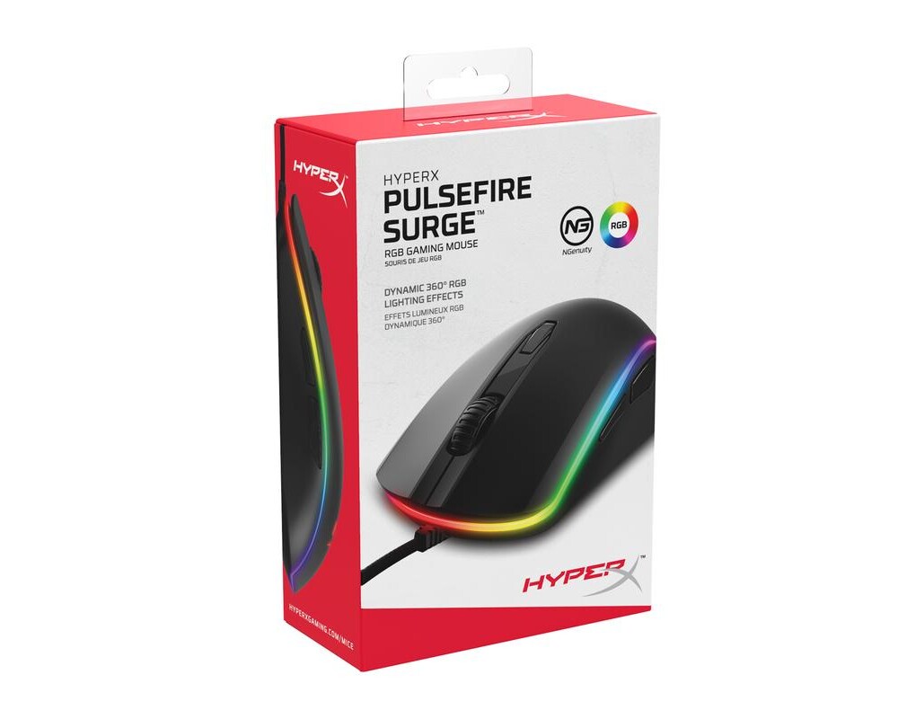 Мишка Геймърска мишка HyperX Pulsefire Surge, RGB 360°, USB 2.0, Черен 6