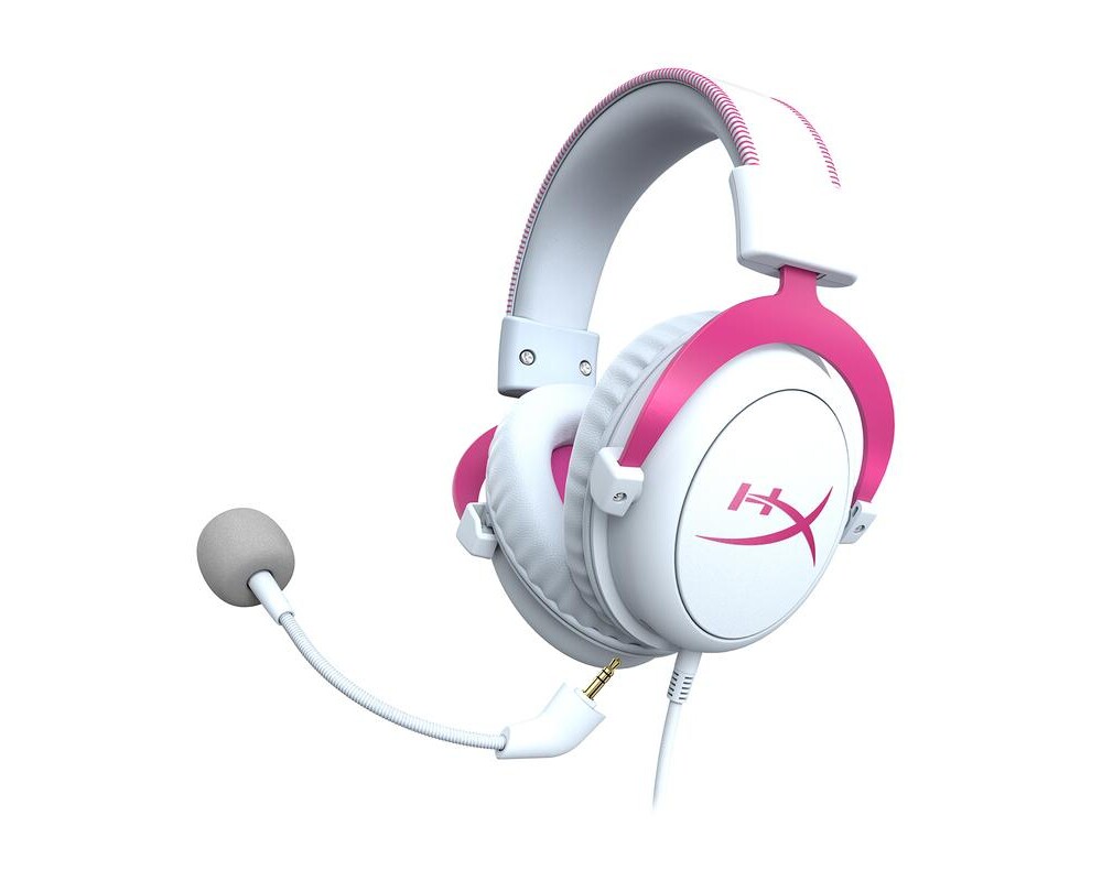 Слушалки Геймърски слушалки HyperX Cloud II Pink, Микрофон, Розово/Бяло 4