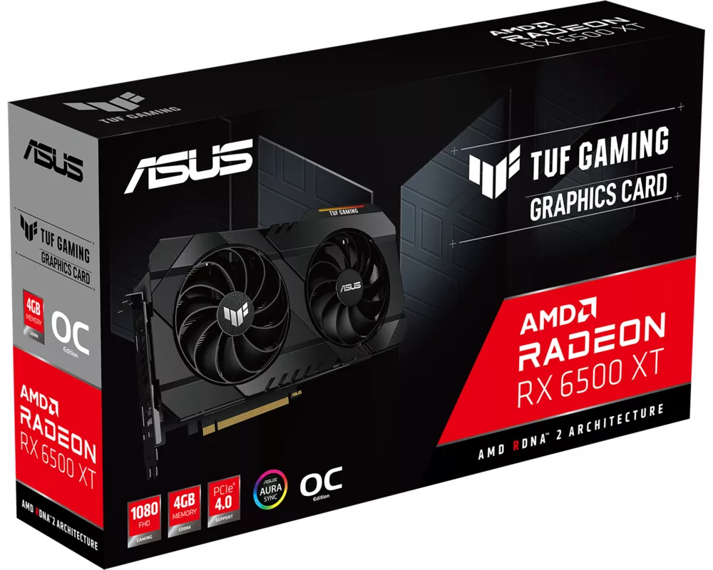 Видеокарта ASUS TUF Gaming Radeon RX 6500 XT OC edition 4GB GDDR6 13