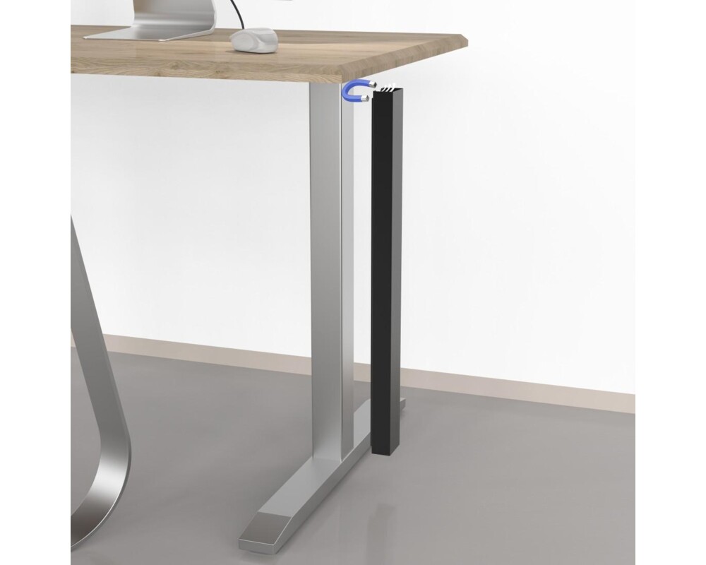 Кабел Магнитен кабелен канал HAMA, 55 cm, Монтиране - крак на маса, Черен 3