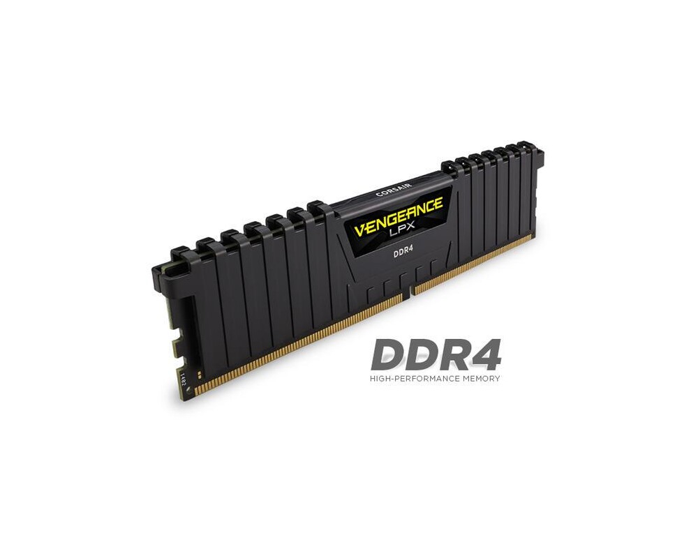 Памет CORSAIR DDR4 2400MHz 8GB 1x288 DIMM Unbuffered 14-16-16-31 Vengeance LPX Black Heat spreader 1.20V 17