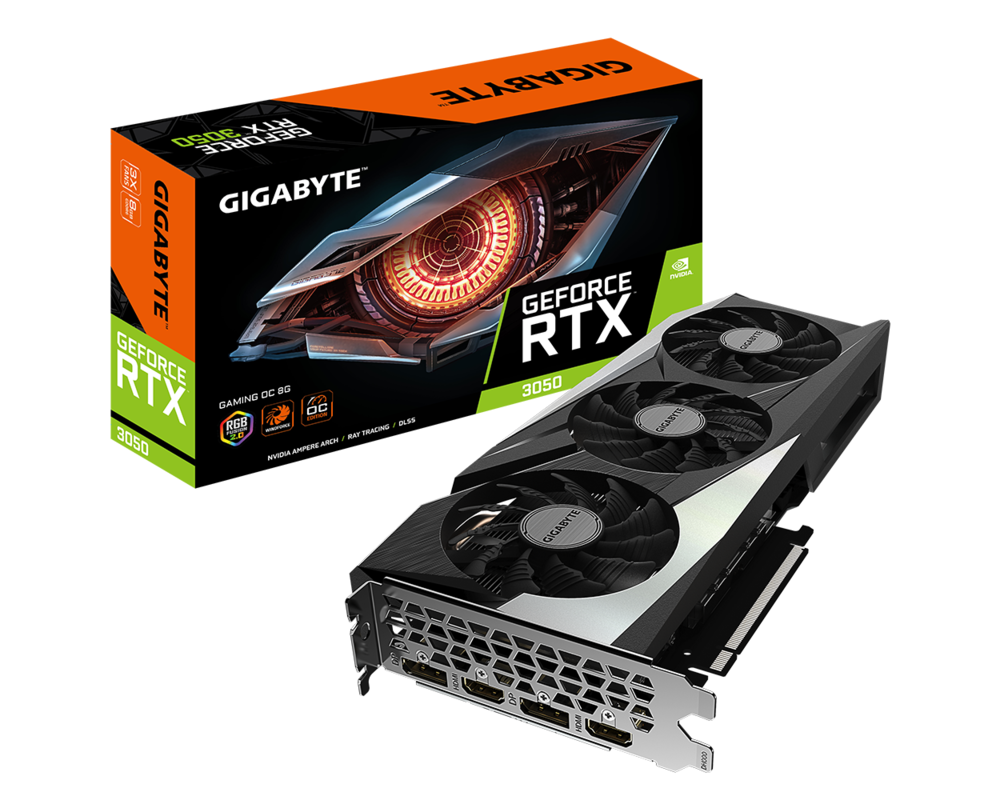 Видеокарта Gigabyte GeForce RTX 3050 GAMING OC 8GB GDDR6 8