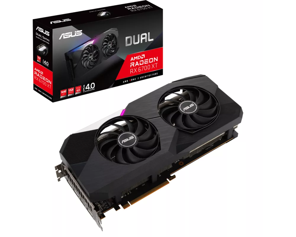 Видеокарта ASUS Dual Radeon RX 6700 XT OC Edition 12GB GDDR6 10