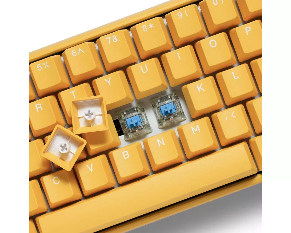 Клавиатура Геймърскa механична клавиатура Ducky One 3 Yellow SF 65, Cherry MX Red суичове 5