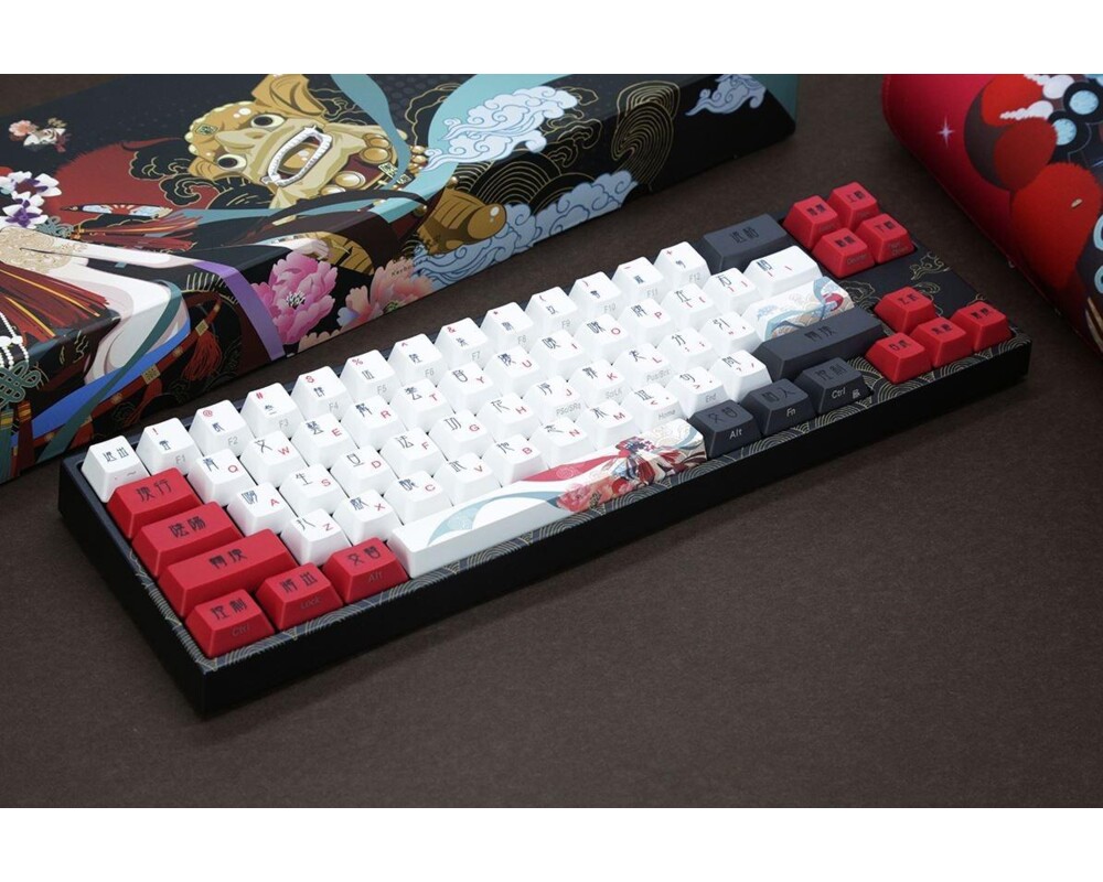 Клавиатура Геймърскa механична клавиатура Ducky x Varmilo Miya Beijing Opera 65%, Cherry MX Blue 2