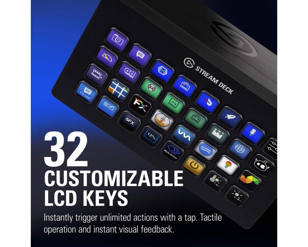 Геймърски аксесоари Elgato Stream Deck, 32 LCD бутона, черен 2