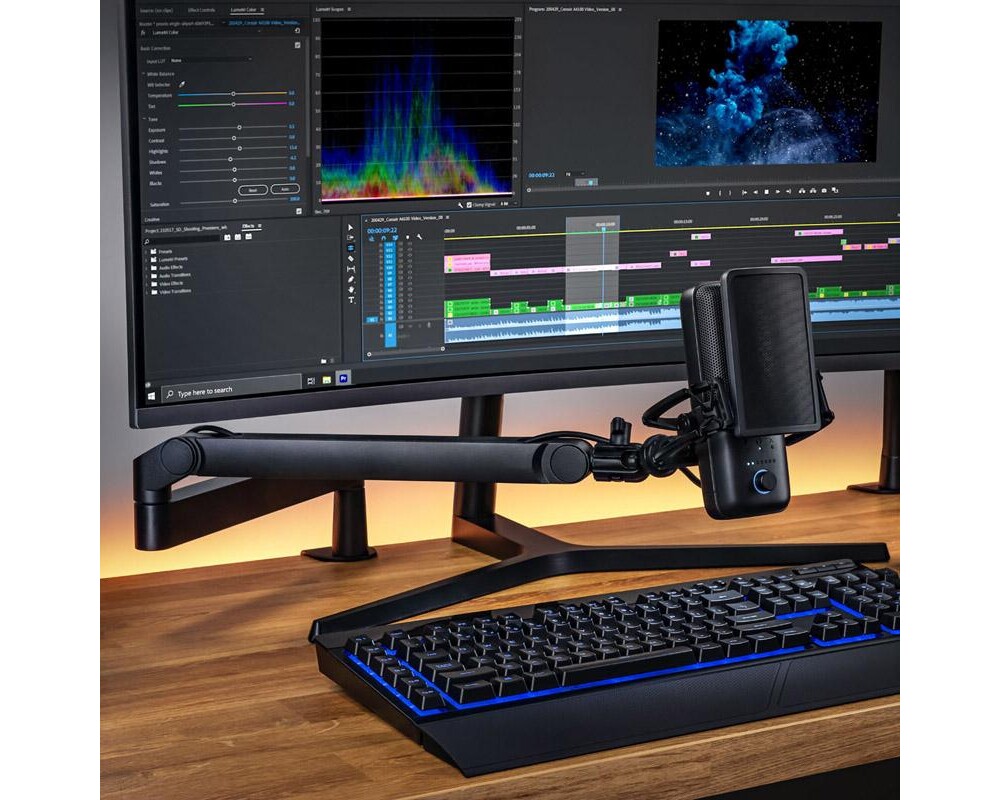 Геймърски аксесоари Стойка за микрофон Elgato Wave Mic Arm LP, Черна 3