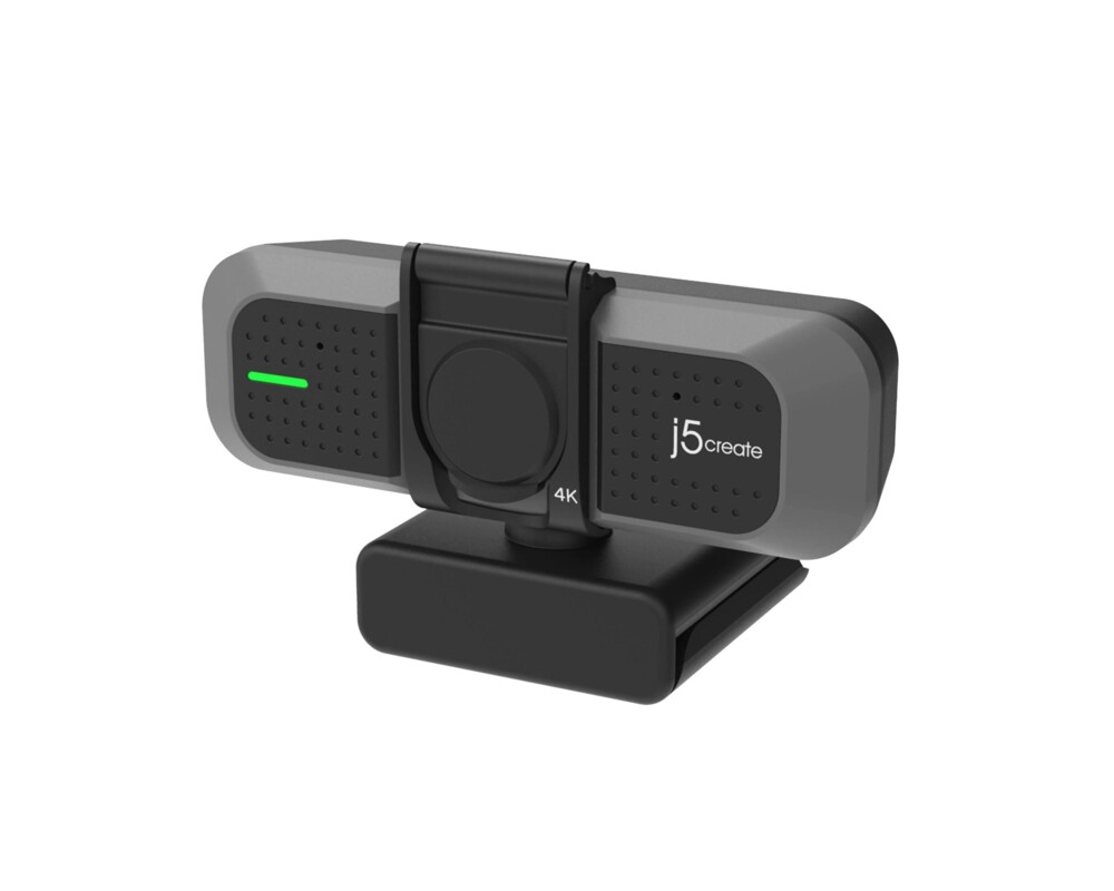 Уеб камера j5create JVU430, 4K Ultra HD, Два микрофона, 360° Rotation, Черен 4