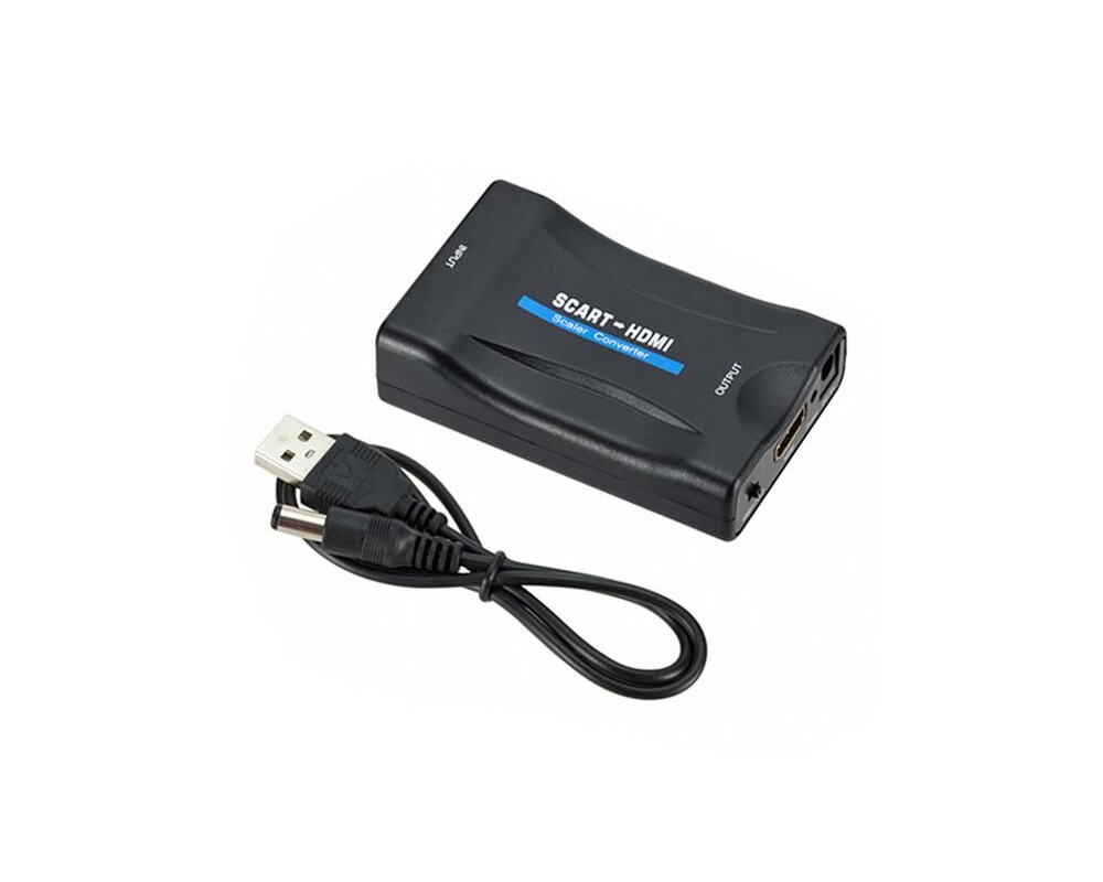 Адаптери Видео конвертор Estillo ASK-ST001, Scart женско - HDMI женско, Черен 2