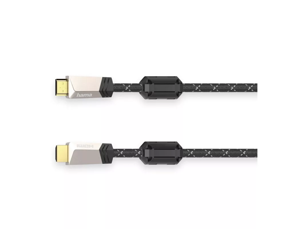 Кабел HAMA Premium, HDMI мъжко - HDMI мъжко, 1.5 м, Ферит, Позлатени конектори 2