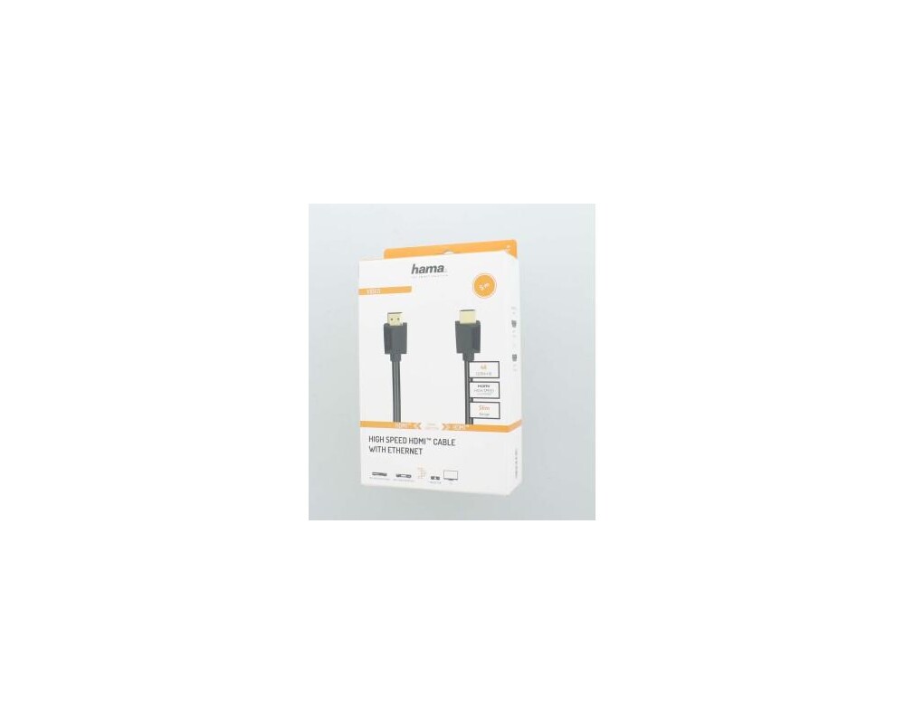 Кабел HAMA High-Speed, HDMI мъжко - HDMI мъжко, 4K, 18GB/s, Ethernet, 5 м 2