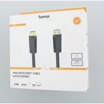 Кабел HAMA High-Speed, HDMI мъжко - HDMI мъжко, 4K, 18GB/s, Ethernet, 7.5 м, Позл. конектори, Черен 2