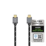 <span>Кабел</span> HAMA Ultra HD, HDMI мъжко - HDMI мъжко, 8K, 48GB/s,метал, 2 м, Позл. конектори, Черен <span class='catalog-num-in-name'>HAMA-205239</span> - 
