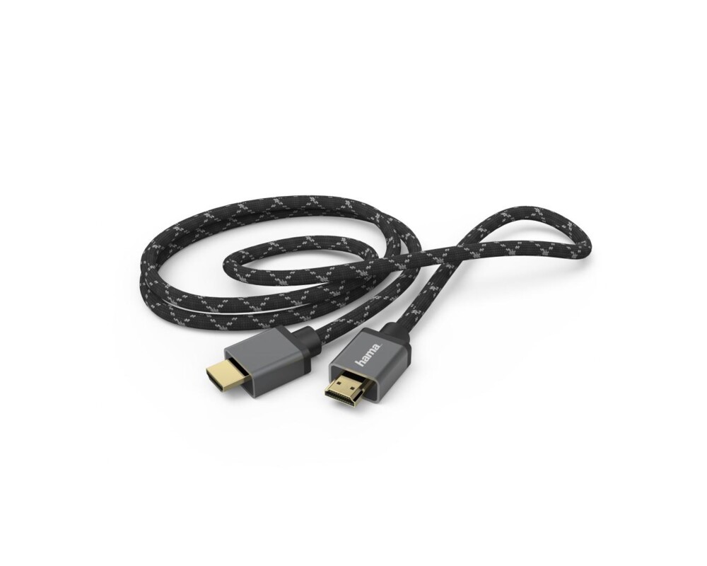 Кабел HAMA Ultra HD, HDMI мъжко - HDMI мъжко, 8K, 48GB/s,метал, 3 м, Позл. конектори, Ethernet, Черен 3