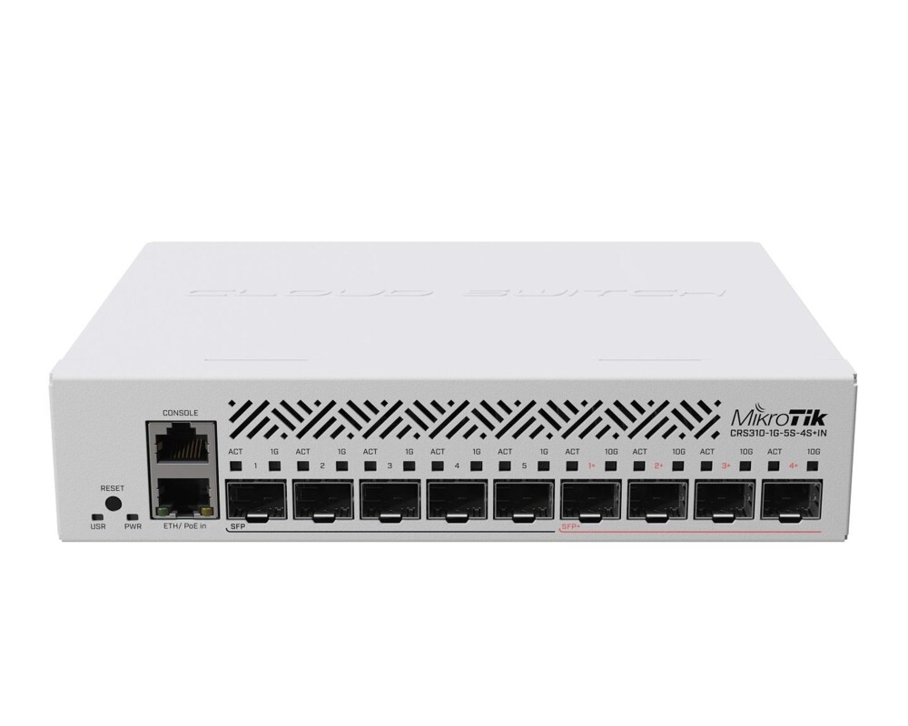 Switch (Комутатор) MikroTik CRS310-1G-5S-4S+IN с 5 SFP и 4 SPF+ порта 12
