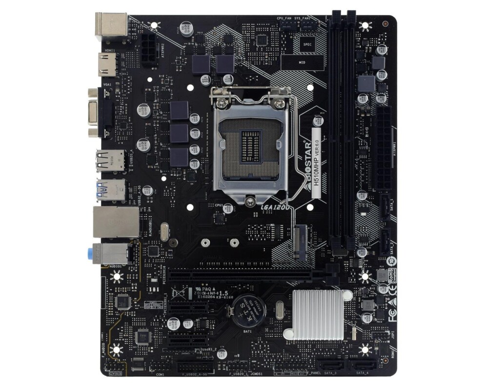 Дънна платка BIOSTAR H510MHP 2.0, LGA1200, DDR4, mATX 2