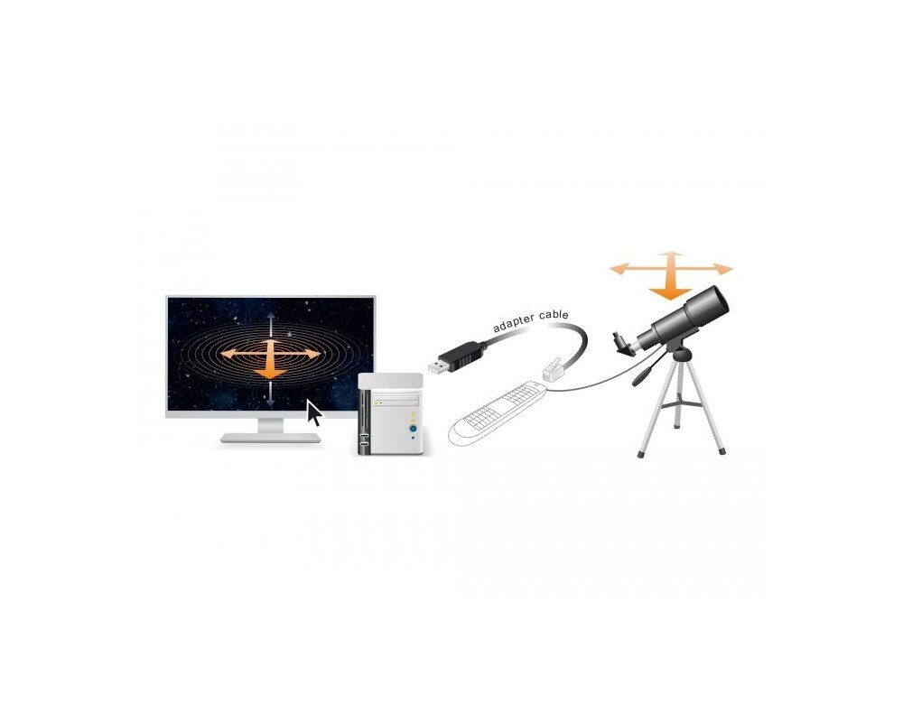 Кабел Delock USB-A мъжко - RJ12 (RS232) за телескопи Skywatcher, 2m 4