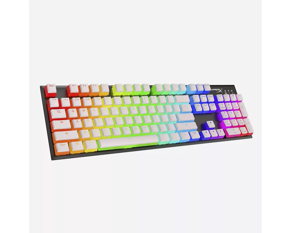 Геймърски аксесоари HP HyperX Pudding PBT US white gaming key cap 6