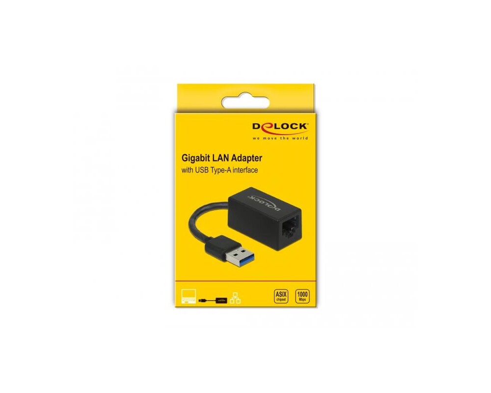 Мрежова карта Delock 66039 USB-A - RJ45, USB 3.2 Gen 1 AX88179A, Gigabit Ethernet 2