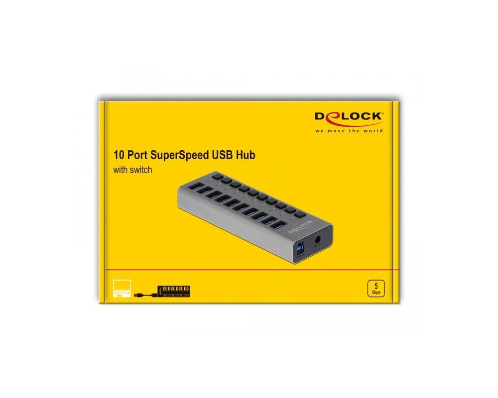 USB хъб 10 порта, DELOCK-63670 4