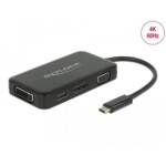 <span>Адаптери</span> 4 в 1 Delock 63929 USB-C мъжко - VGA / DVI / DP / HDMI женско, Черен <span class='catalog-num-in-name'>DELOCK-63929</span> - 