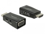 <span>Адаптери</span> Delock, HDMI мъжко - VGA + microUSB + Audio женско, Черен <span class='catalog-num-in-name'>DELOCK-65901</span> - 