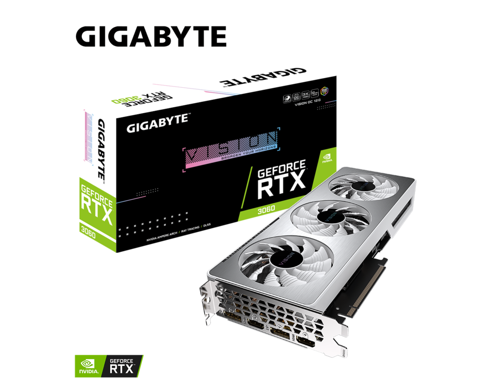 Видеокарта Gigabyte GeForce RTX 3060 VISION OC 12GB GDDR6 (rev 1.0) 8