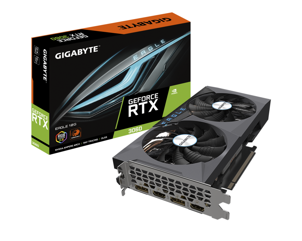 Видеокарта Gigabyte GeForce RTX 3060 EAGLE 12GB GDDR6 (rev. 2.0) 8