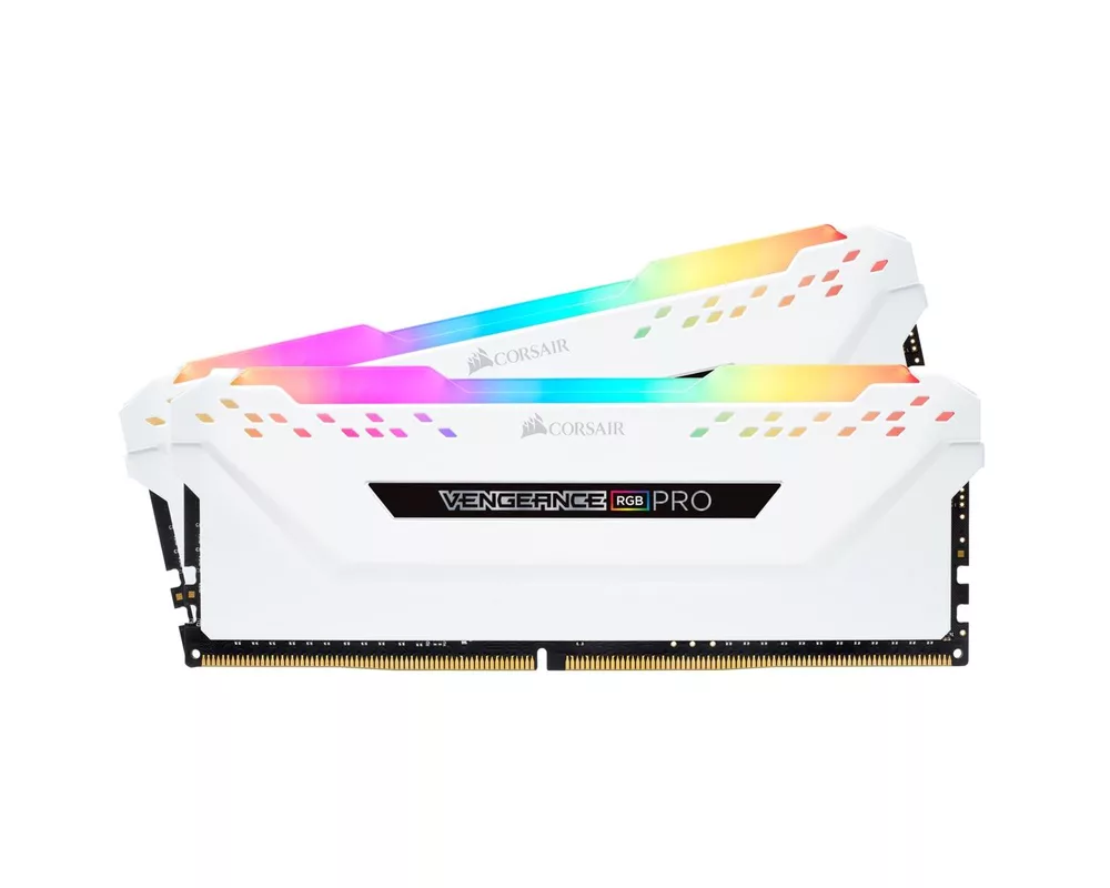 Памет Corsair Vengeance PRO RGB White 16GB(2x8GB) DDR4 PC4-25600 3200MHz CL16 CMW16GX4M2C3200C16W 3
