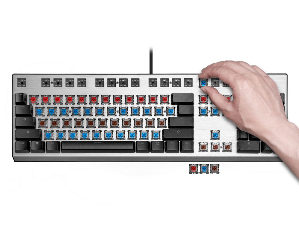 Клавиатура Геймърска Механична Клавиатура Cooler Master CK351, Brown Switches, US Layout, Hot Swappable, RGB 15