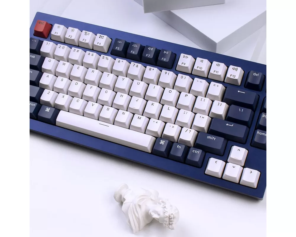 Клавиатура Геймърска Механична клавиатура Keychron Q1 Navy Blue QMK TKL Gateron G Pro Blue Switch RGB LED ABS 4